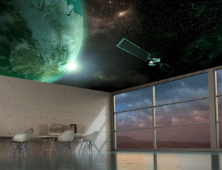 Fototapeta na sufit - Planeta, Satelita, Kosmos