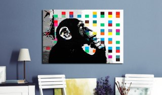 Obraz - Banksy The Thinker Monkey