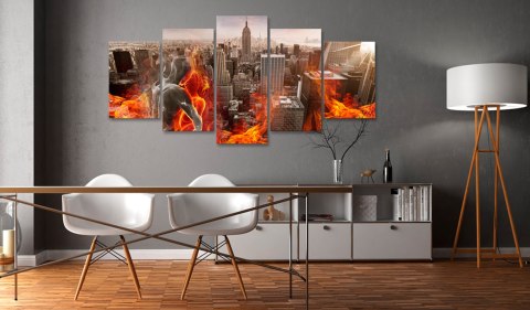 OBRAZ NA ŚCIANĘ DO SALONU, 100 x 50 cm, 5 CZĘŚCIOWY - Miasto miłości OBRAZ NA ŚCIANĘ DO SALONU, 100 x 50 cm, 5 CZĘŚCIOWY - Miasto miłości