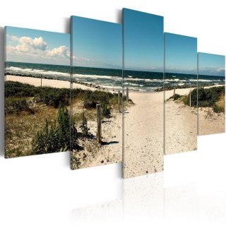 Obraz 5-częściowy - Malowana Plaża, Morze