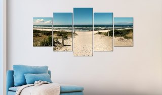 Obraz 5-częściowy - Malowana Plaża, Morze