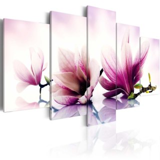 Obraz 5-częściowy Różowe Kwiaty Magnolie