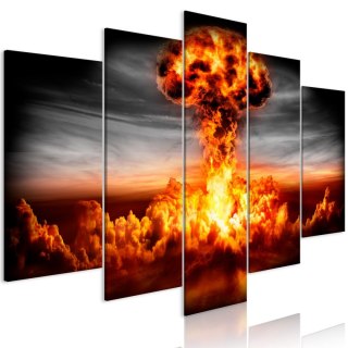 Obraz 5-częściowy - Wybuch bomby atomowej