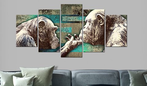 OBRAZ NA ŚCIANĘ DO SALONU, 100 x 50 cm, 5 CZĘŚCIOWY - Nauka czułości OBRAZ NA ŚCIANĘ DO SALONU, 100 x 50 cm, 5 CZĘŚCIOWY - Nauka czułości