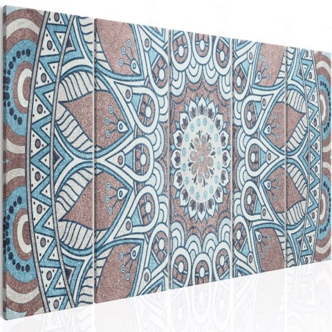 DUŻY OBRAZ NA ŚCIANĘ, 225 x 90 cm, 5 CZĘŚCIOWY Orientalny okrąg DUŻY OBRAZ NA ŚCIANĘ, 225 x 90 cm, 5 CZĘŚCIOWY Orientalny okrąg
