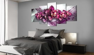 Obraz 5-częściowy - Rubinowe Orchidee
