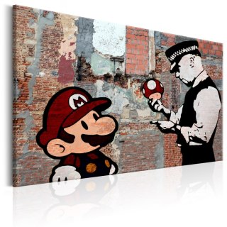 Obraz - Banksy, Mario, Graffiti