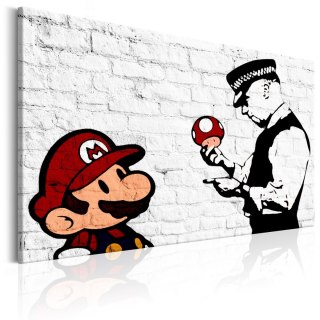Obraz - Banksy, Mario na cegle