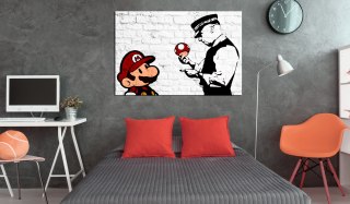 Obraz - Banksy, Mario na cegle