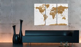 Obraz - Mapa świata: Biała poezja