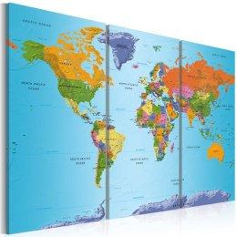 Obraz - Mapa świata: Kolorowa nuta