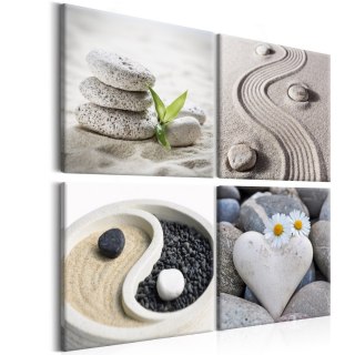 KWADRATOWY OBRAZ NA ŚCIANĘ DO SALONU 40 x 40 CM - Morze: Yin i yang