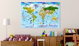 Obraz - Mapa dla dzieci: Kolorowe podróże