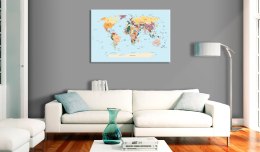 Obraz - Mapa świata: Podróżuj ze mną