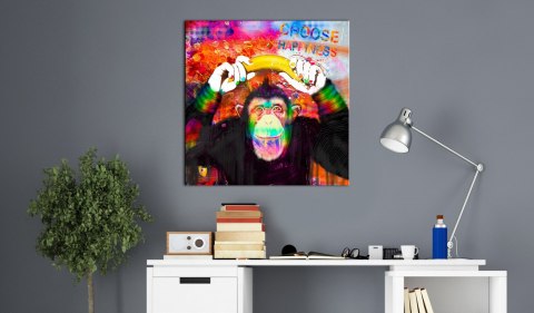 KWADRATOWY OBRAZ NA ŚCIANĘ DO SALONU 40 x 40 CM - Wybierz szczęście KWADRATOWY OBRAZ NA ŚCIANĘ DO SALONU 40 x 40 CM - Wybierz szczęście