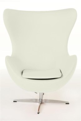 Fotel EGG Premium - Biały, Kaszmir K3 Chromowany