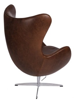 Fotel EGG - Jajo, brązowy ciemny vintage Premium
