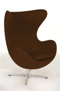 Fotel EGG - Jajo, brązowy kaszmir, Premium