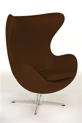 Fotel EGG - Jajo, brązowy kaszmir, Premium