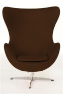 Fotel EGG - Jajo, brązowy kaszmir, Premium