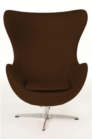 Fotel EGG - Jajo, brązowy kaszmir, Premium
