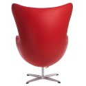 Fotel EGG - Jajo, czerwona skóra 65 Premium