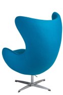 Fotel EGG - Jajo, kaszmir niebieski jasny 43 Premium