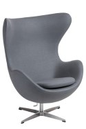 Fotel EGG - Jajo, kaszmir, szary, Premium