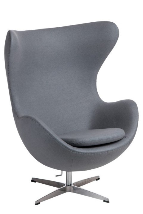 Fotel EGG - Jajo, kaszmir, szary, Premium