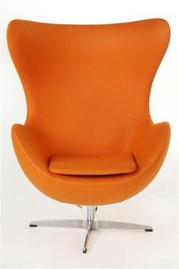 Fotel EGG - Jajo, pomarańczowy kaszmir 11 Premium