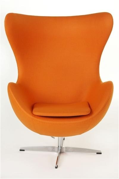 Fotel EGG - Jajo, pomarańczowy kaszmir 11 Premium