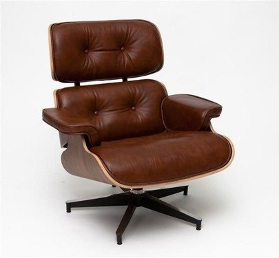 Fotel Vip z podnóżkiem brązowy/walnut Fotel Vip z podnóżkiem brązowy/walnut