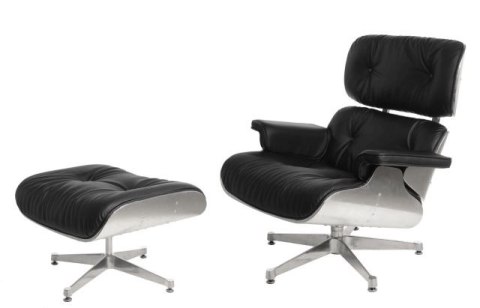 Fotel Vip z podnóżkiem czarny/aluminium Fotel Vip z podnóżkiem czarny/aluminium