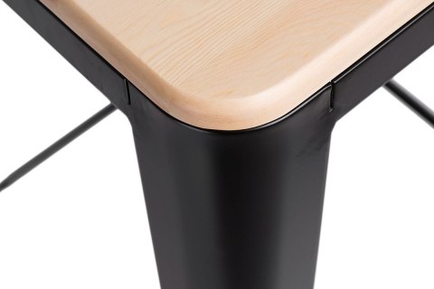 METALOWY CZARNY HOKER LOFT ARTPRO, INDUSTRIALNY, DO KUCHNI, DREWNO METALOWY CZARNY HOKER LOFT ARTPRO, INDUSTRIALNY, DO KUCHNI, DREWNO