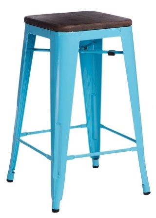 METALOWY HOKER LOFT ARTPRO Wood 65 CM nieb., sosna orzech