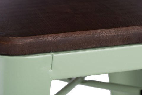 METALOWY HOKER LOFT ARTPRO Wood 65 CM zielony, sosna orzech METALOWY HOKER LOFT ARTPRO Wood 65 CM zielony, sosna orzech