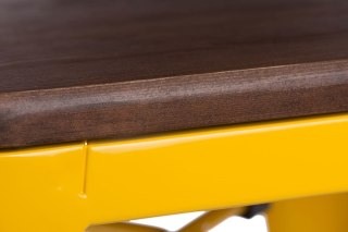 METALOWY HOKER LOFT ARTPRO Wood 65 CM żółty, sosna orzech