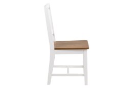 Krzesło z drewna kauczukowego - Białe, klasyczne