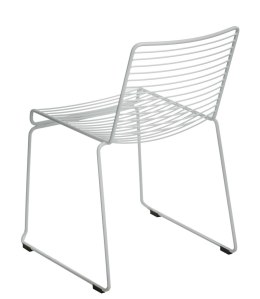 Krzesło Dilly BIAŁE, minimalistyczne, metalowe