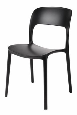 Krzesło Flexi czarne, proste, wytrzymałe, lokal