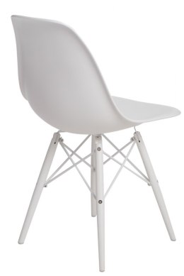 Krzesło SKANDYNAWSKIE białe, białe nogi, BUK