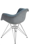 Krzesło do salonu, nowoczesne, niebiesko - szare