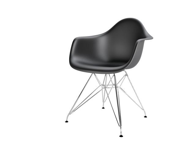 Krzesło SKANDYNAWSKIE, czarne, metalowe nogi