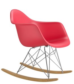 Krzesło Bujane CZERWONE, z podłokietnikami, PŁOZY