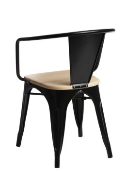 Krzesło Metalowe TOWER PARIS czarne sosna, LOFT