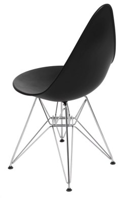 Krzesło NOWOCZESNE DO KUCHNI - Rush, czarne, metal