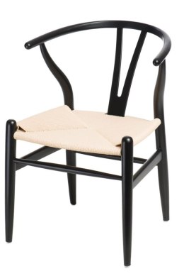 Krzesło Provanse, drewniane do salonu, czarne