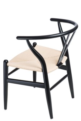 Krzesło Provanse, drewniane do salonu, czarne