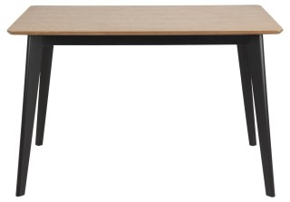 STÓŁ ROX, DĄB, CZARNE NOGI, PROSTOKĄT, LOFT, DO SALONU, DO JADALNI, 120 CM