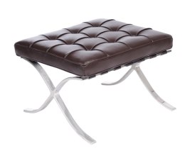 Podnóżek BA1 brązowy skóra naturalna